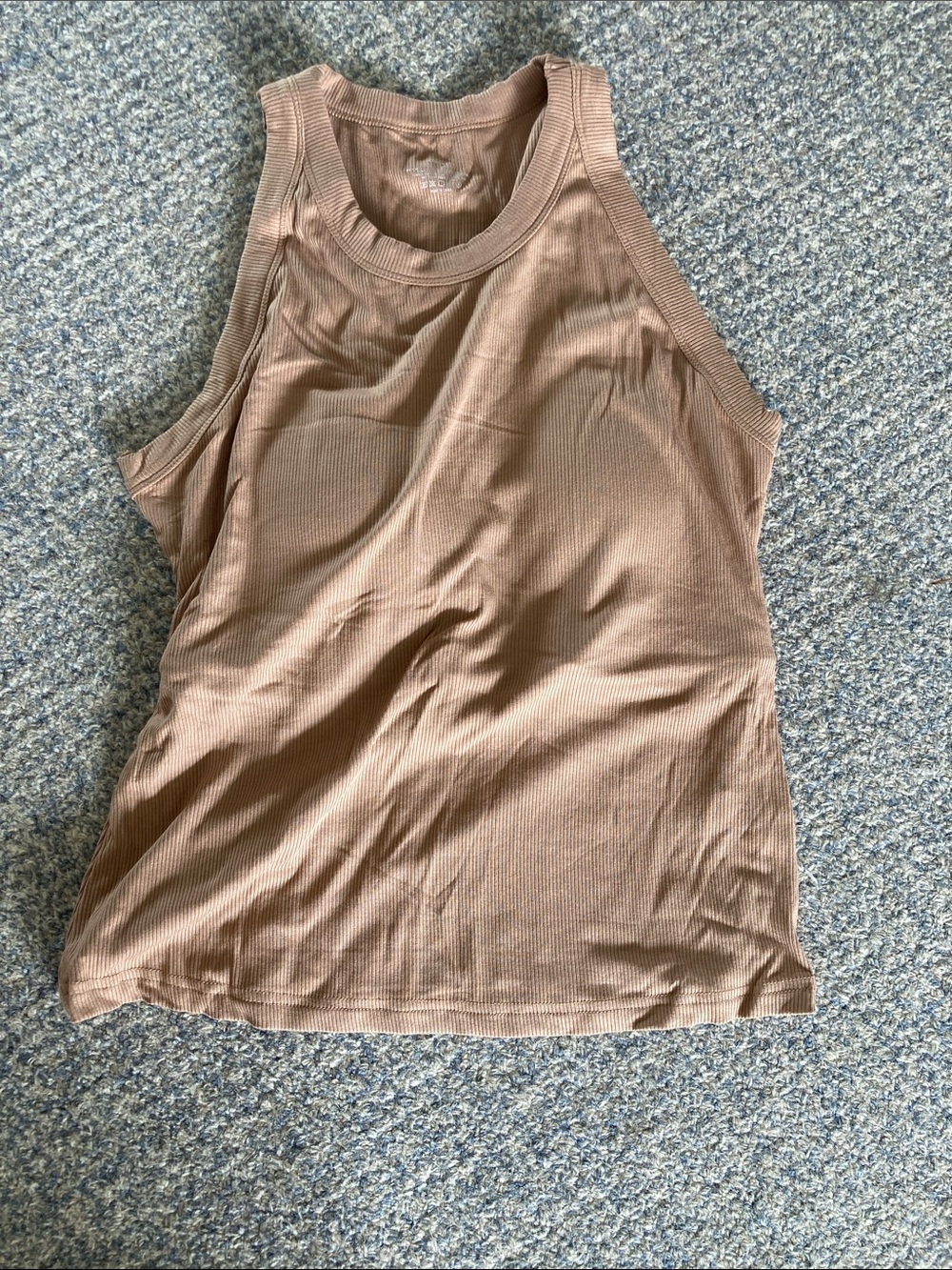 chic Ribbed Tank Top in Taupe